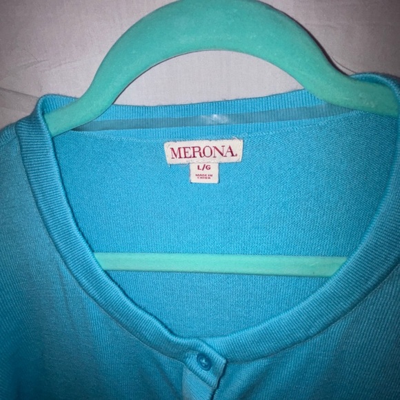 Merona Teal Button-Up Sweater - Picture 3 of 8